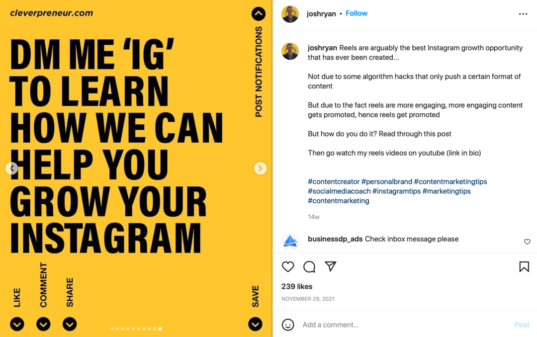 Développer un compte Instagram qui convertit: examinateur des médias sociaux