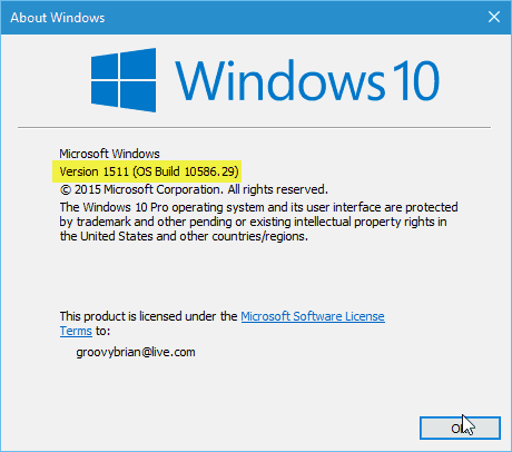 Les utilisateurs exécutant toujours Windows 10 version 1511 ont jusqu'en octobre 2017 pour effectuer la mise à niveau