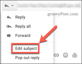 Modifier le sujet dans Gmail