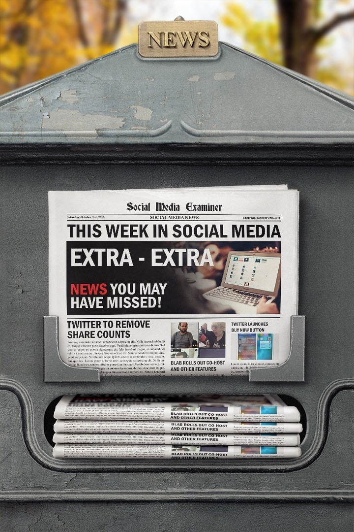 Twitter supprime le nombre de partages: cette semaine dans les médias sociaux: Social Media Examiner