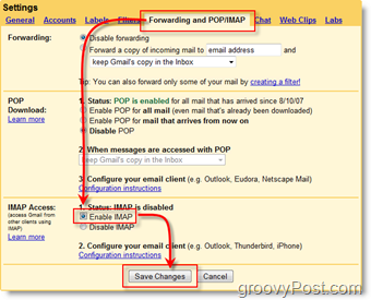 Utiliser Outlook 2007 avec un compte de messagerie Web GMAIL à l'aide d'iMAP