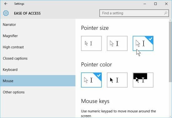 Conseil Windows 10: Augmentez la taille et la couleur du pointeur de la souris