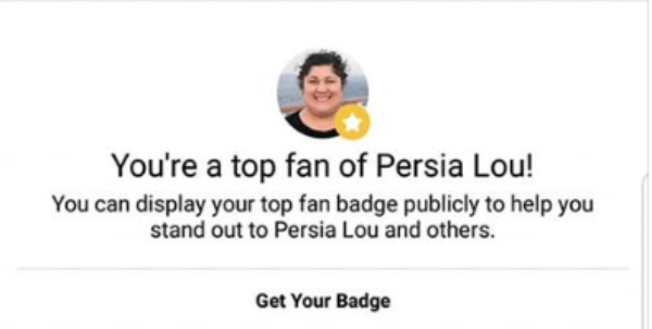 Facebook a introduit une nouvelle façon de mettre en valeur les meilleurs fans d'un créateur en affichant un badge à côté de son nom et en ajoutant son nom à un classement de fans très engagés.