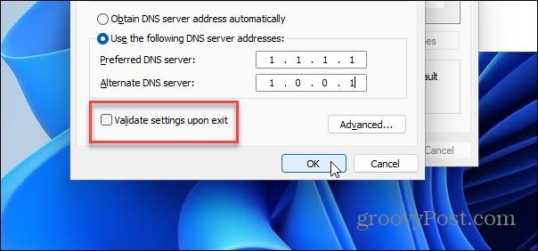 Panneau de configuration DNS alternatif