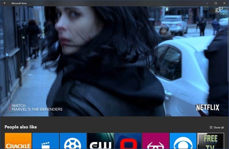 Application Windows 10 Microsoft Store Video Autoplay Netflix