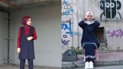 Vêtements bleu marine en vêtements hijab