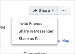 Faites la promotion de votre événement Facebook en invitant des amis et en le partageant via Messenger et sous forme de publication.