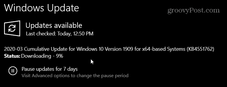 KB4451762 pour Windows 10 1903 et 1909