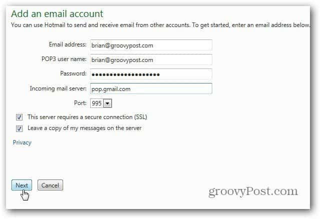 Comment ajouter Gmail à Outlook.com