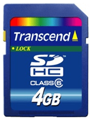 Transcend SDHC Security Carte mémoire numérique haute capacité 4 Go