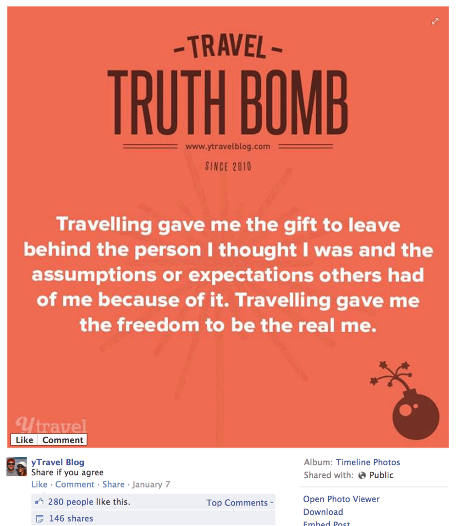 bombe de vérité de voyage
