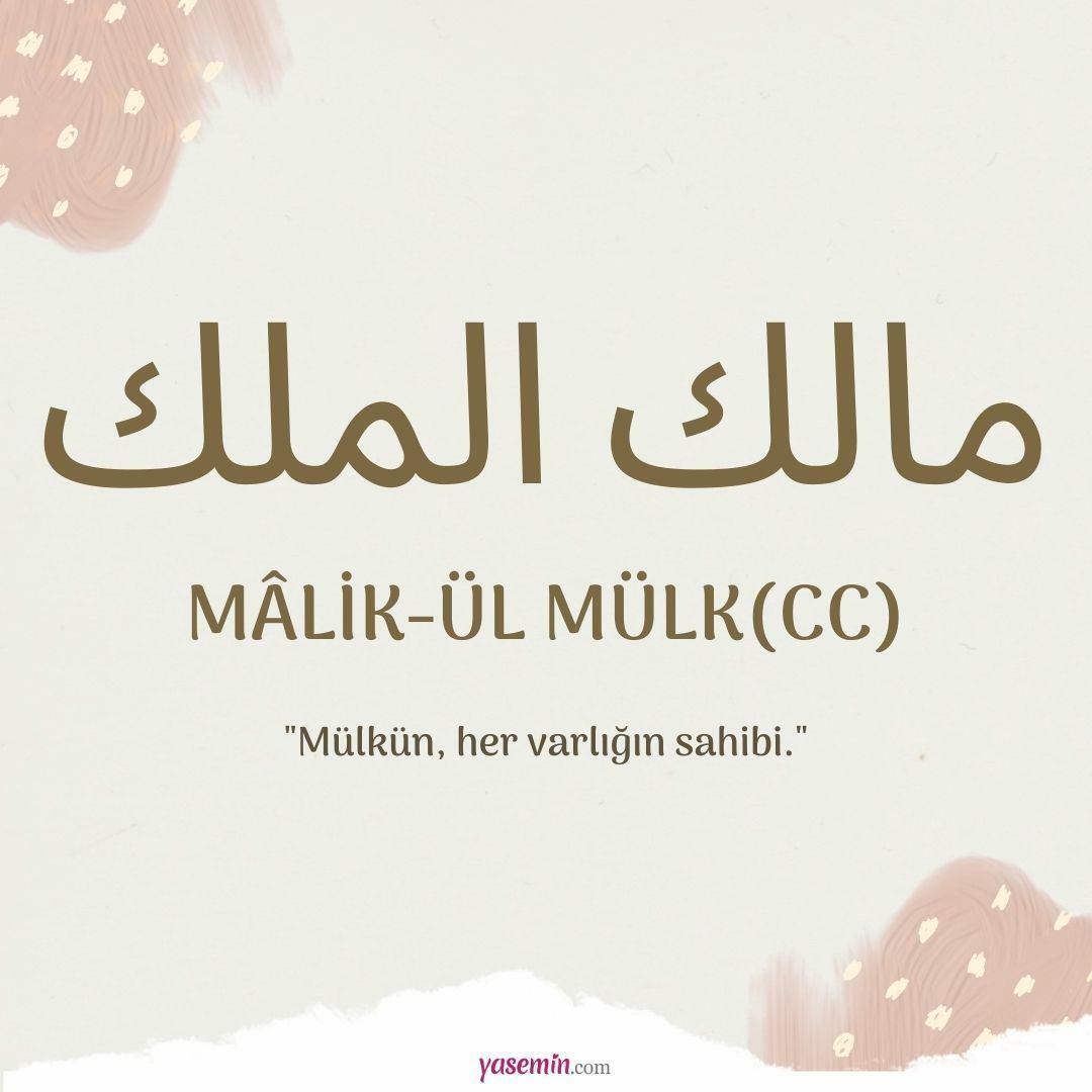 Que signifie Malik-ul Mulk (cc) ?