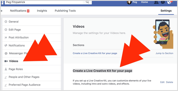 Kit créatif Facebook Live pour la page