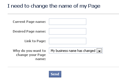 changer le nom de votre page