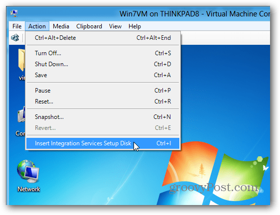 Installer Integration Services sur des machines virtuelles Hyper-V dans Windows 8