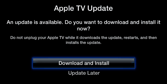 Mettre à jour le logiciel Apple TV