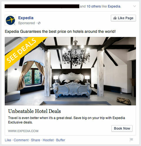 annonce facebook expedia