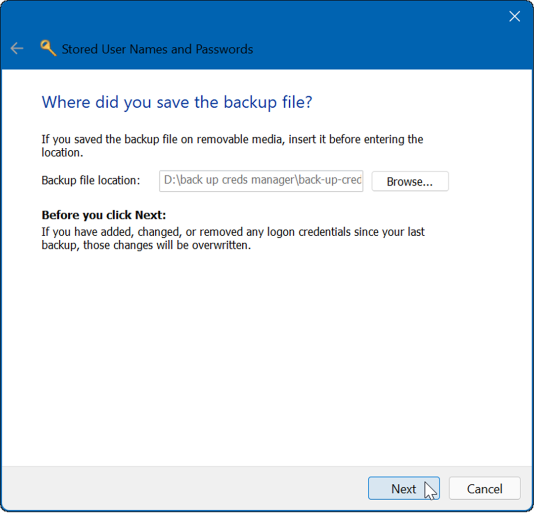 Comment utiliser Credential Manager sur Windows 11