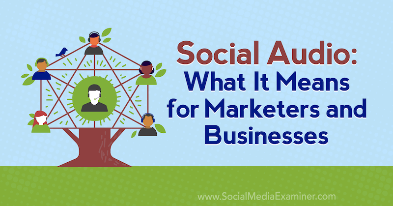 Audio social: ce que cela signifie pour les spécialistes du marketing et les entreprises: examinateur des médias sociaux