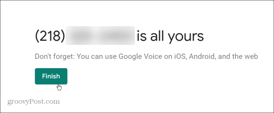 Votre numéro Google Voice