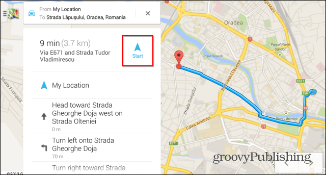 Broche de navigation rapide sur Google Maps