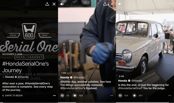 Amazon a créé un moment Twitter pour faire la chronique de la restauration de la première automobile Honda importée aux États-Unis.