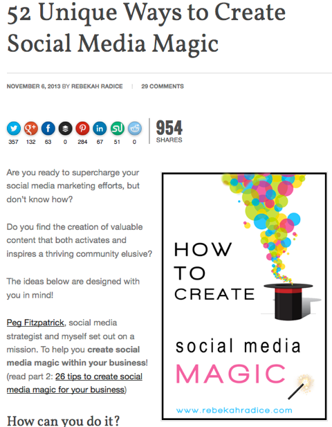 52 façons uniques de créer la magie des médias sociaux