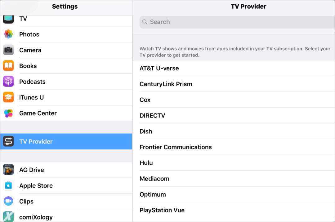 Qu'est-ce que TV Provider sur iOS et comment l'utiliser?