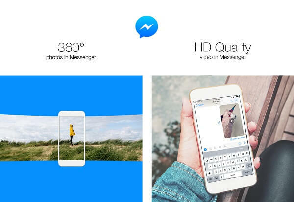 Facebook a introduit la possibilité d'envoyer des photos à 360 degrés et de partager des vidéos de qualité haute définition dans Messenger.