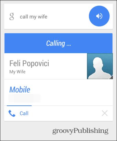 Appeler maman Google Now appeler femme