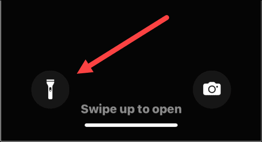 bouton de la lampe de poche écran de verrouillage de l'iphone