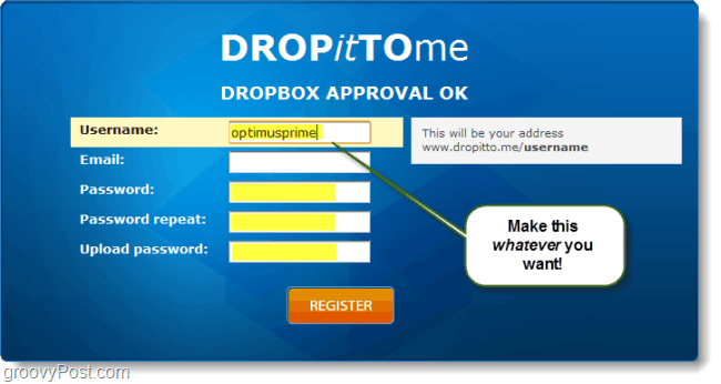 créer une URL de téléchargement de dropbox