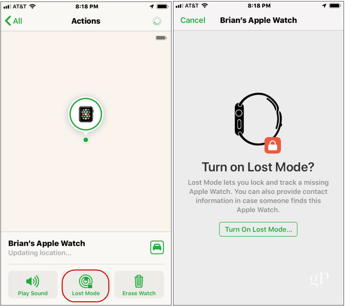 Rechercher Apple Watch_Lost_Mode