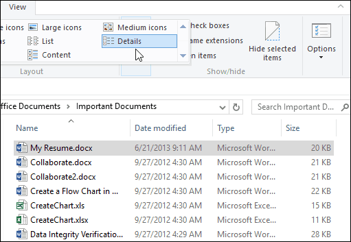 explorateur de fichiers windows 10 détails