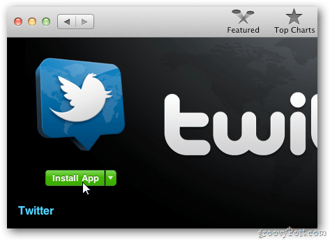 Application officielle OS X Twitter