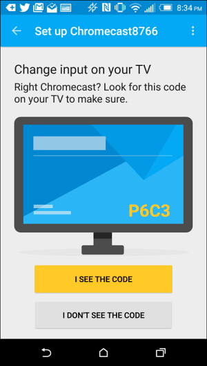 Configuration du Chromecast