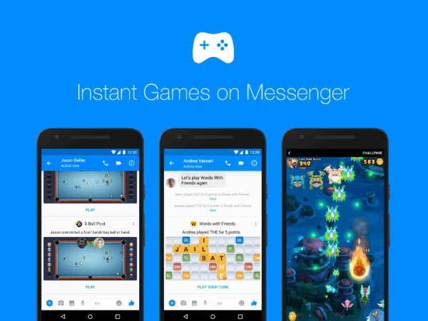 Facebook déploie plus largement les jeux instantanés sur Messenger et lance de nouvelles fonctionnalités de jeu riches, des robots de jeu et des récompenses.