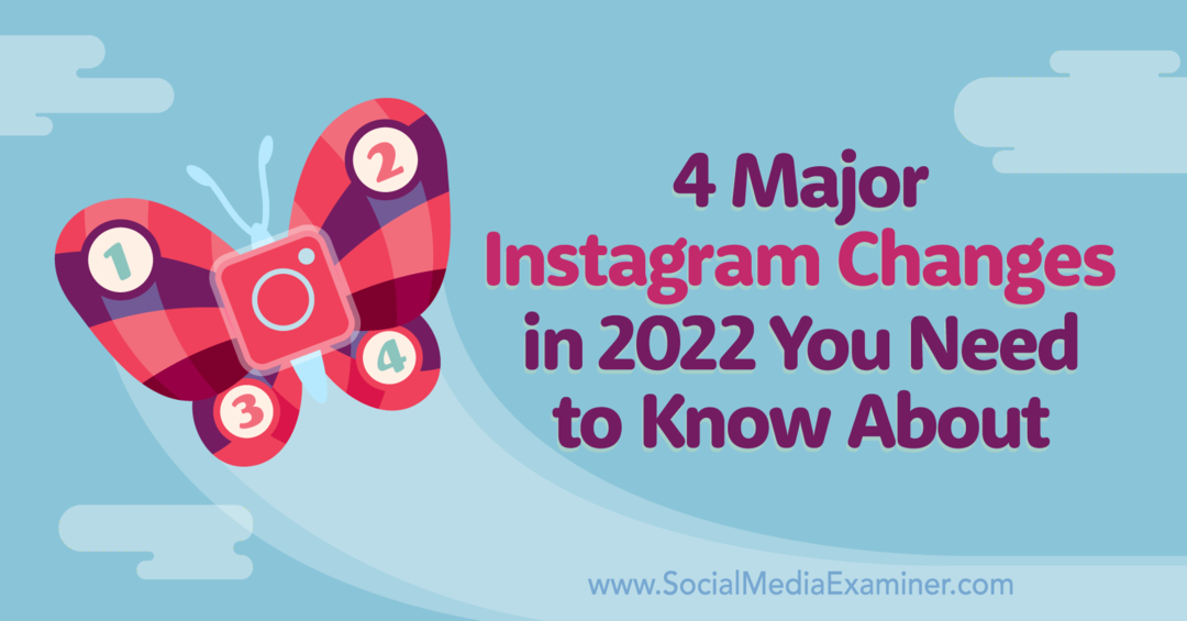 4 changements majeurs sur Instagram en 2022 que vous devez connaître par Marly Broudie sur Social Media Examiner.