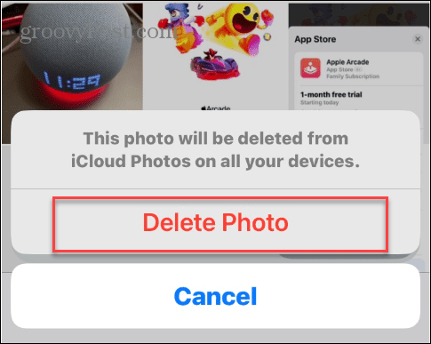 Supprimer des photos d'iCloud