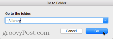 Accédez à la boîte de dialogue Dossier dans le Finder sur Mac