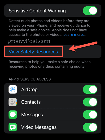 iOS afficher les ressources de sécurité