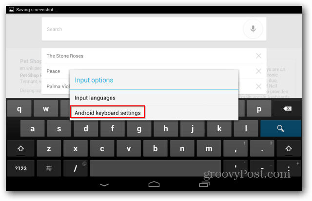 Paramètres du clavier Android