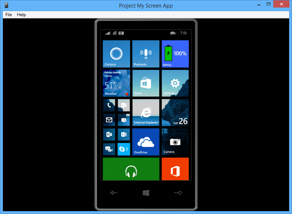 Windows Phone 8.1 permet de projeter l'écran sur un PC