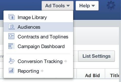 outils publicitaires d'audiences similaires sur Facebook