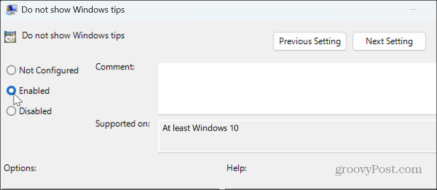 Désactiver les notifications de conseils et de suggestions de Windows 11
