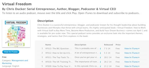 podcast de la liberté virtuelle itunes