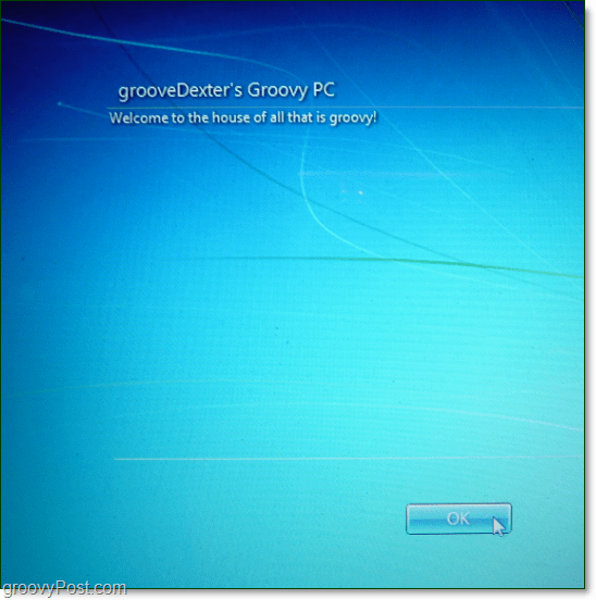 Mentions légales du message de démarrage de Windows 7