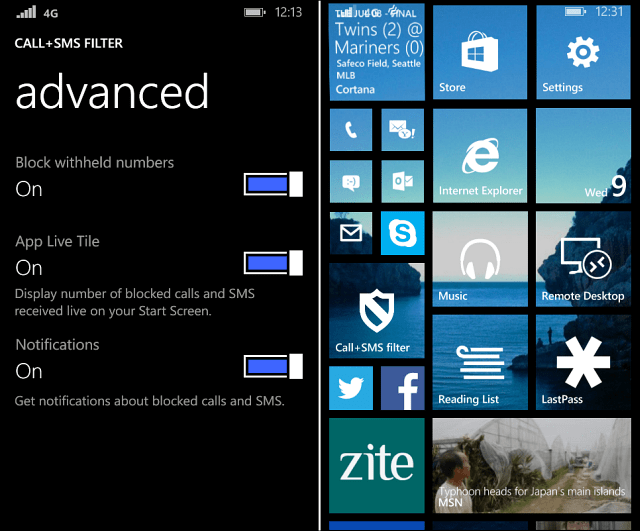 Bloquer les appels Windows Phone 8.1