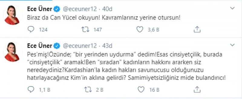 Réponse à Deniz Çakır de l'hôte Ece Üner!