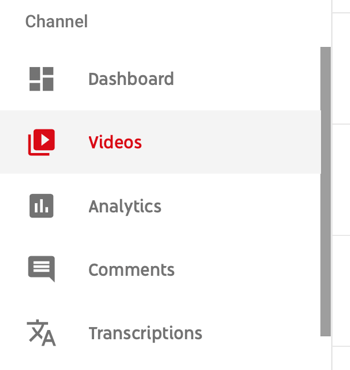 Comment utiliser une série de vidéos pour développer votre chaîne YouTube, option de menu pour sélectionner une vidéo YouTube spécifique pour afficher les données analytiques
